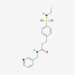 3-(4-(N-ethylsulfamoyl)phenyl)-N-(pyridin-3-ylmethyl)propanamide