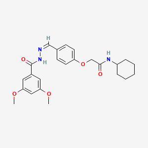 molecular formula C24H29N3O5 B7686679 5-chloro-2-methoxy-N-[(4-methoxyphenyl)methyl]benzamide 