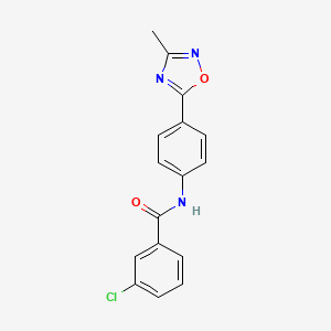 3-chloro-N-(4-(3-methyl-1,2,4-oxadiazol-5-yl)phenyl)benzamide