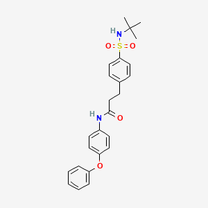 molecular formula C25H28N2O4S B7686735 3-(4-(N-(tert-butyl)sulfamoyl)phenyl)-N-(4-phenoxyphenyl)propanamide 