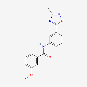 molecular formula C17H15N3O3 B7686746 3-methoxy-N-(3-(3-methyl-1,2,4-oxadiazol-5-yl)phenyl)benzamide 
