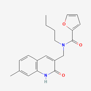 molecular formula C20H22N2O3 B7686752 N-butyl-N-((2-hydroxy-7-methylquinolin-3-yl)methyl)furan-2-carboxamide 