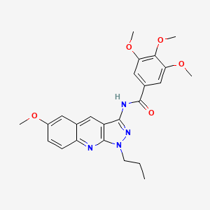 3,4,5-trimethoxy-N-(6-methoxy-1-propyl-1H-pyrazolo[3,4-b]quinolin-3-yl)benzamide