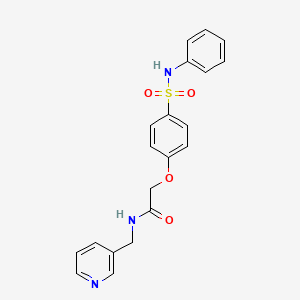 molecular formula C20H19N3O4S B7686824 2-(4-(N-phenylsulfamoyl)phenoxy)-N-(pyridin-3-ylmethyl)acetamide 