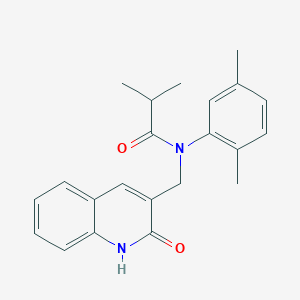 molecular formula C22H24N2O2 B7686852 N-(2,5-dimethylphenyl)-N-((2-hydroxyquinolin-3-yl)methyl)isobutyramide 