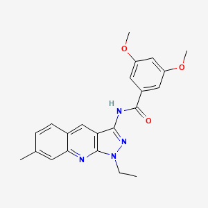 N-(1-ethyl-7-methyl-1H-pyrazolo[3,4-b]quinolin-3-yl)-3,5-dimethoxybenzamide