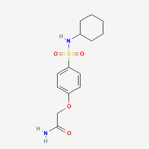 molecular formula C14H20N2O4S B7686892 N-cyclohexyl-4-[2-(morpholin-4-yl)-2-oxoethoxy]benzene-1-sulfonamide 