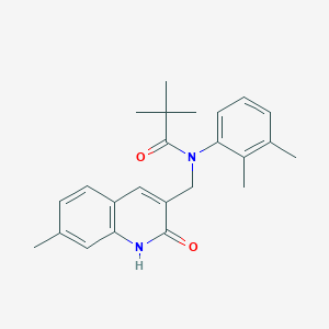 molecular formula C24H28N2O2 B7686990 N-(2,3-dimethylphenyl)-N-((2-hydroxy-7-methylquinolin-3-yl)methyl)pivalamide 