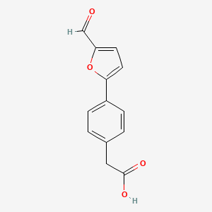 molecular formula C13H10O4 B7687002 2-(4-(5-Formylfuran-2-yl)phenyl)acetic acid CAS No. 113516-90-8