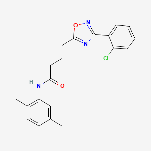 molecular formula C20H20ClN3O2 B7687051 4-(3-(2-chlorophenyl)-1,2,4-oxadiazol-5-yl)-N-(2,5-dimethylphenyl)butanamide 