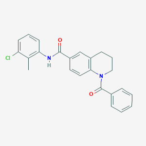 1-benzoyl-N-pentyl-1,2,3,4-tetrahydroquinoline-6-carboxamide