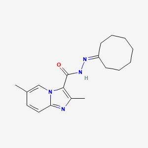 molecular formula C18H24N4O B7687127 N'-cyclooctylidene-2,6-dimethylimidazo[1,2-a]pyridine-3-carbohydrazide 