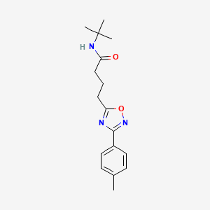 molecular formula C17H23N3O2 B7687134 N-(tert-butyl)-4-(3-(p-tolyl)-1,2,4-oxadiazol-5-yl)butanamide 
