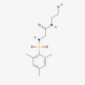 molecular formula C13H20N2O4S B7687189 N-(2-hydroxyethyl)-2-(2,4,6-trimethylphenylsulfonamido)acetamide 