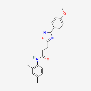 molecular formula C20H21N3O3 B7687191 N-(2,4-dimethylphenyl)-3-(3-(4-methoxyphenyl)-1,2,4-oxadiazol-5-yl)propanamide 