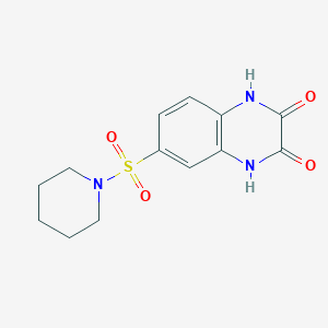 molecular formula C13H15N3O4S B7687204 6-(piperidin-1-ylsulfonyl)quinoxaline-2,3(1H,4H)-dione 