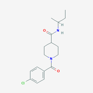 molecular formula C17H23ClN2O2 B7687225 N-(sec-butyl)-1-(4-chlorobenzoyl)piperidine-4-carboxamide 