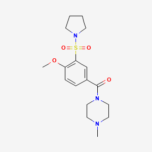 molecular formula C17H25N3O4S B7687242 N-(2-benzoyl-4-chlorophenyl)-4-methoxy-3-(pyrrolidine-1-sulfonyl)benzamide 