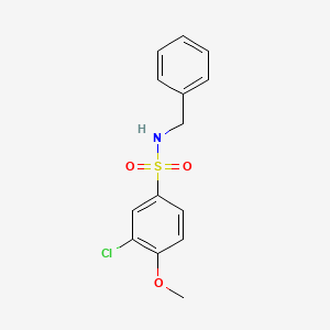 molecular formula C14H14ClNO3S B7687256 N-benzyl-3-chloro-4-methoxybenzenesulfonamide 