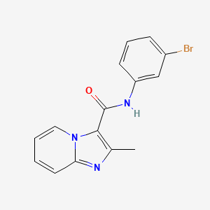 molecular formula C15H12BrN3O B7687259 N-(3-bromophenyl)-2-methylimidazo[1,2-a]pyridine-3-carboxamide 