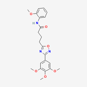 N-(2-methoxyphenyl)-4-(3-(3,4,5-trimethoxyphenyl)-1,2,4-oxadiazol-5-yl)butanamide