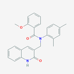 molecular formula C26H24N2O3 B7687322 N-(2,4-dimethylphenyl)-N-((2-hydroxyquinolin-3-yl)methyl)-2-methoxybenzamide 