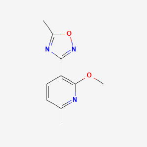 molecular formula C10H11N3O2 B7687336 3-(2-methoxy-6-methylpyridin-3-yl)-5-methyl-1,2,4-oxadiazole 