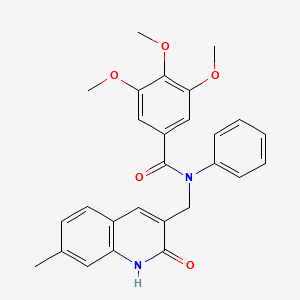 N-((2-hydroxy-7-methylquinolin-3-yl)methyl)-3,4,5-trimethoxy-N-phenylbenzamide