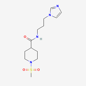 N-(3-(1H-imidazol-1-yl)propyl)-1-(methylsulfonyl)piperidine-4-carboxamide