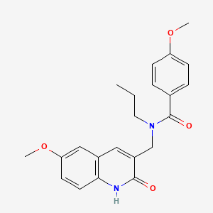 N-((2-hydroxy-6-methoxyquinolin-3-yl)methyl)-4-methoxy-N-propylbenzamide