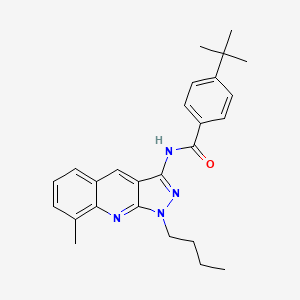 4-(tert-butyl)-N-(1-butyl-8-methyl-1H-pyrazolo[3,4-b]quinolin-3-yl)benzamide