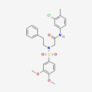 N-(3-chloro-4-methylphenyl)-2-(3,4-dimethoxy-N-phenethylphenylsulfonamido)acetamide