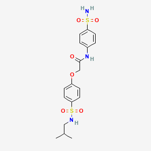 2-[4-(2-Methylpropylsulfamoyl)phenoxy]-N-(4-sulfamoylphenyl)acetamide