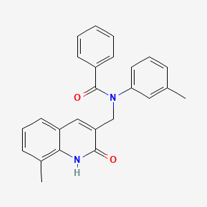 N-((2-hydroxy-8-methylquinolin-3-yl)methyl)-N-(m-tolyl)benzamide