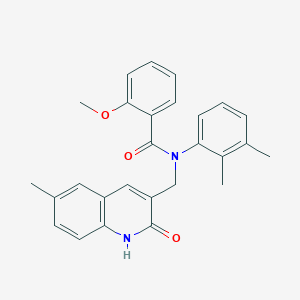 molecular formula C27H26N2O3 B7687471 N-(2,3-dimethylphenyl)-N-((2-hydroxy-6-methylquinolin-3-yl)methyl)-2-methoxybenzamide 