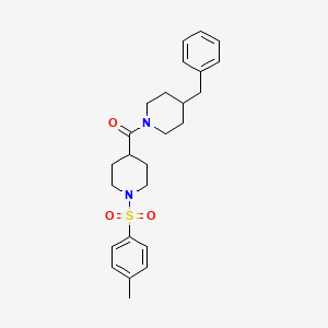 molecular formula C25H32N2O3S B7687535 (4-benzylpiperidin-1-yl)(1-tosylpiperidin-4-yl)methanone 