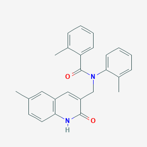 N-((2-hydroxy-6-methylquinolin-3-yl)methyl)-2-methyl-N-(o-tolyl)benzamide