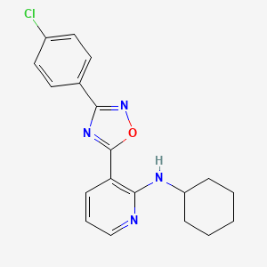 3-(3-(4-chlorophenyl)-1,2,4-oxadiazol-5-yl)-N-cyclohexylpyridin-2-amine