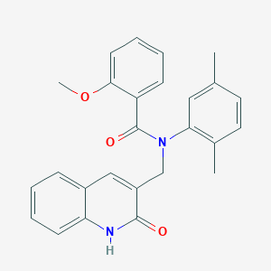 molecular formula C26H24N2O3 B7687602 N-(2,5-dimethylphenyl)-N-((2-hydroxyquinolin-3-yl)methyl)-2-methoxybenzamide 