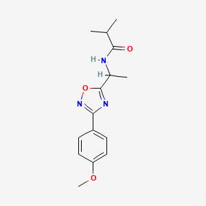 N-(1-(3-(4-methoxyphenyl)-1,2,4-oxadiazol-5-yl)ethyl)isobutyramide