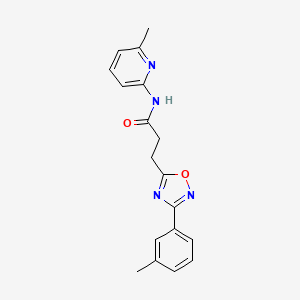 molecular formula C18H18N4O2 B7687698 N-(6-methylpyridin-2-yl)-3-(3-(m-tolyl)-1,2,4-oxadiazol-5-yl)propanamide 