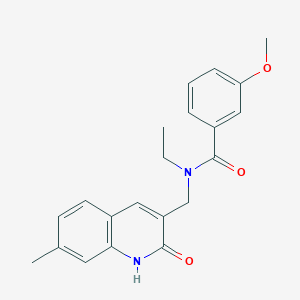 N-ethyl-N-((2-hydroxy-7-methylquinolin-3-yl)methyl)-3-methoxybenzamide