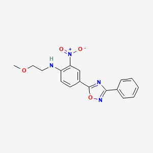 N-(2-methoxyethyl)-2-nitro-4-(3-phenyl-1,2,4-oxadiazol-5-yl)aniline