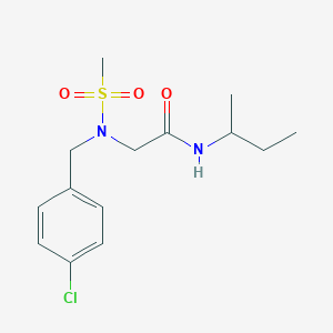 molecular formula C14H21ClN2O3S B7687737 N-(sec-butyl)-2-(N-(4-chlorobenzyl)methylsulfonamido)acetamide 