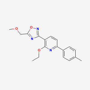 3-(2-ethoxy-6-(p-tolyl)pyridin-3-yl)-5-(methoxymethyl)-1,2,4-oxadiazole