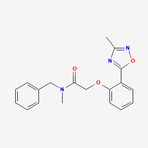 N-benzyl-N-methyl-2-(2-(3-methyl-1,2,4-oxadiazol-5-yl)phenoxy)acetamide