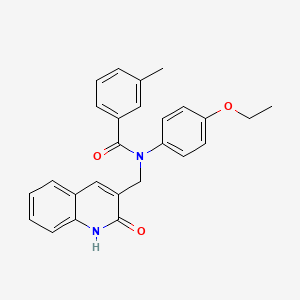 molecular formula C26H24N2O3 B7687789 N-(4-ethoxyphenyl)-N-((2-hydroxyquinolin-3-yl)methyl)-3-methylbenzamide 