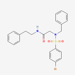 molecular formula C23H23BrN2O3S B7687804 2-(N-benzyl-4-bromophenylsulfonamido)-N-phenethylacetamide 