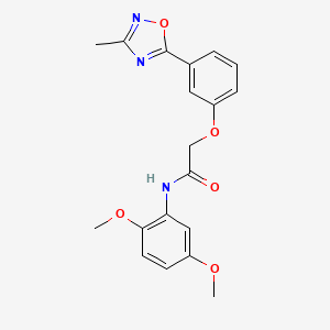 molecular formula C19H19N3O5 B7687818 N-(2,5-dimethoxyphenyl)-2-(3-(3-methyl-1,2,4-oxadiazol-5-yl)phenoxy)acetamide 