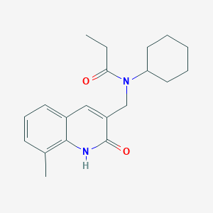 N-cyclohexyl-N-((2-hydroxy-8-methylquinolin-3-yl)methyl)propionamide